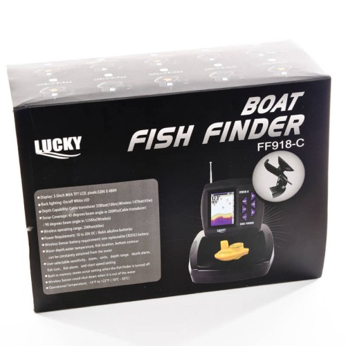 Echosonda bezprzewodowa do łódki zanętowej Lucky Boat Fish Finder FF918-C-WL
