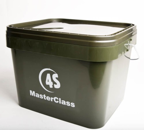 4SUCCESS Wiadro karpiowe z pokrywą i logo 10l Khaki