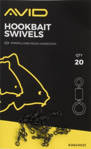 Krętlik karpiowy do mocowania przynęt AVID HOOKBAIT SWIVELS