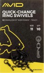 Krętlik karpiowy z kółkiem i szybkozłączką AVID  SIZE 11 QUICK CHANGE RING SWIVEL