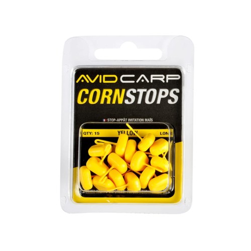 Sztuczna kukurydza pływająca-stoper do kulek AVID CARP - FLOATING CORN STOPS - LONG / YELLOW