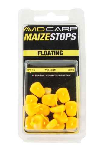 Sztuczna kukurydza-stoper do kulek, krótki, żółty AVID CARP - MAIZE STOPS FLOATING - SHORT / YELLOW
