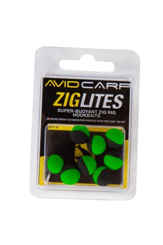AVID CARP - ZIGLITES - 10MM BLACK/GREEN