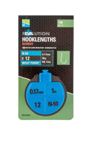 Organizer z przyponami PRESTON REVALUATION HOOKLENGTHS - N50 SIZE 12