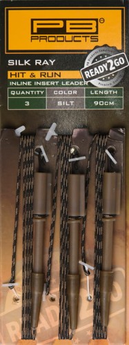 Gotowy leader, zestaw karpiowy PB Products R2G SR Hit & Run Inline Insert Leader 90 Silt 3szt.