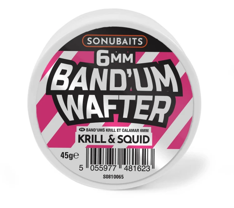 Kulki proteinowe, zbalansowane neutralnie SONUBAITS BAND'UM WAFTERS - KRILL & SQUID 8mm
