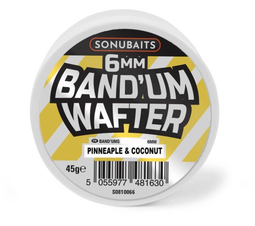 Kulki proteinowe, zbalansowane neutralnie SONUBAITS BAND'UM WAFTERS - PINEAPPLE & COCONUT 6mm