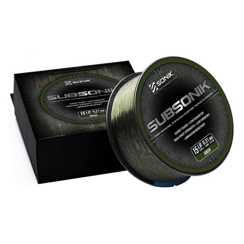 Żyłka karpiowa, zielona SONIK SUBSONIK GREEN 18LB 1200m (0.35mm)