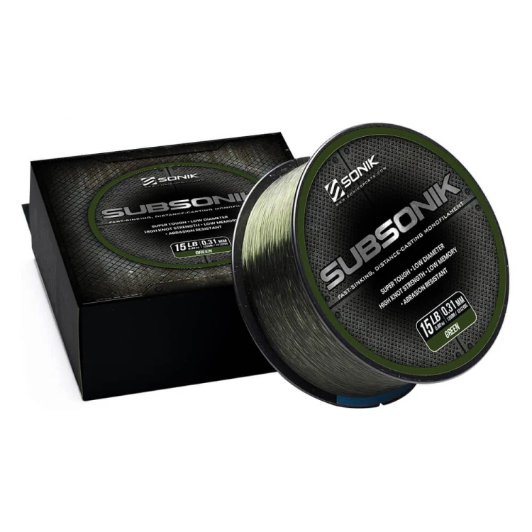 Żyłka karpiowa, zielona SONIK SUBSONIK GREEN 18LB 1200m (0.35mm)
