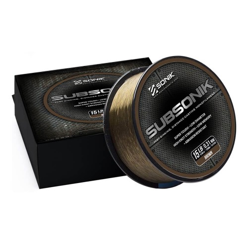 Żyłka karpiowa, brązowa SONIK SUBSONIK BROWN 18LB 1200m 0.35mm