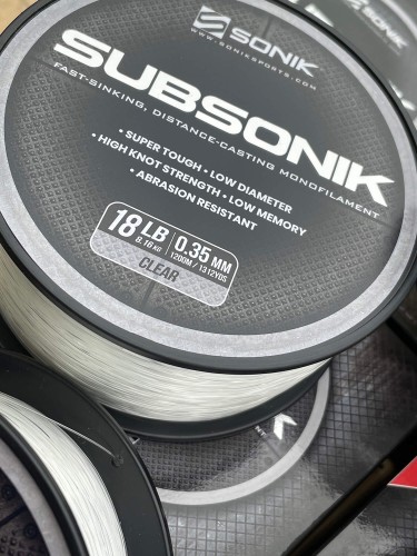 Żyłka karpiowa, przeźroczysta SONIK SUBSONIK CLEAR 18LB 1200m 0.35mm