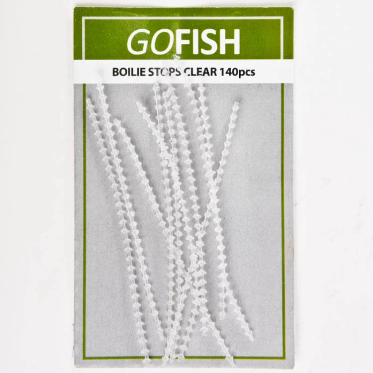 Stopery do kulek proteinowych GoFish Boilie Stop Clear 140szt.