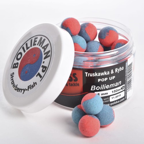 Kulki pływające Pop Up 4Success Boilieman Truskawka & Ryba 150ml