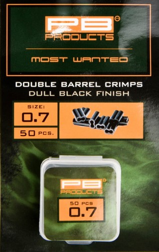 27202_Tulejki zaciskowe PB Products Double Barrel Crimps 0,7mm/5mm dull black 50szt.