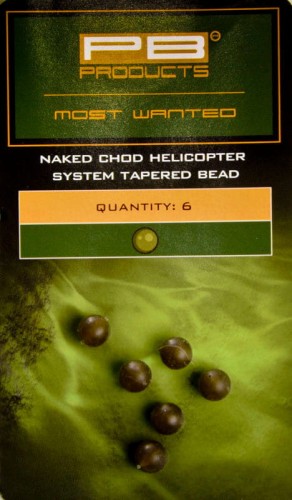 Korale gumowe | PB Products | Naked Chod/Helicopter system tapered bead 6szt. Weed-Zielony