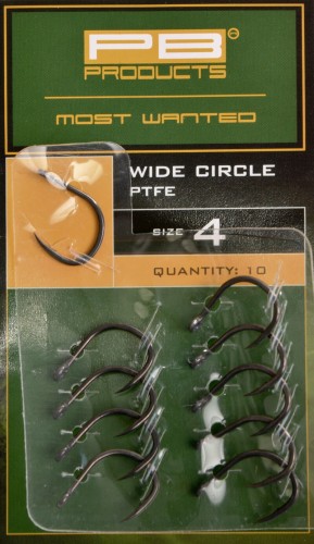 Haczyki karpiowe | PB Products | Wide Circle Hook PTFE size 4 10szt.