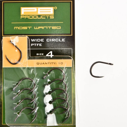 Haczyki karpiowe | PB Products | Wide Circle Hook PTFE size 4 10szt.