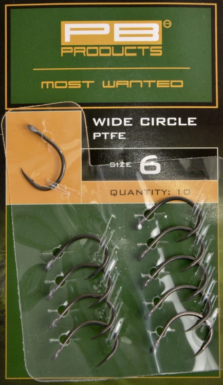 Haczyki karpiowe | PB Products | Wide Circle Hook PTFE size 6 10szt.