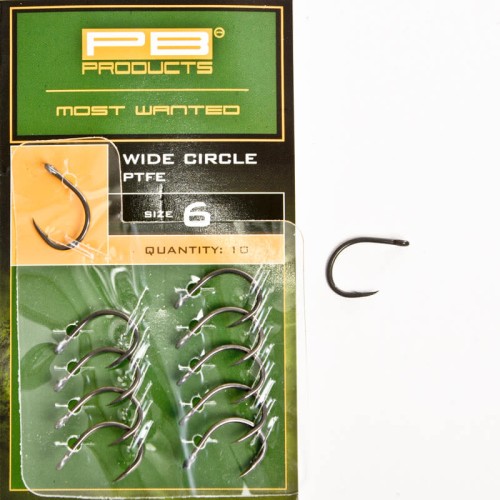Haczyki karpiowe | PB Products | Wide Circle Hook PTFE size 6 10szt.