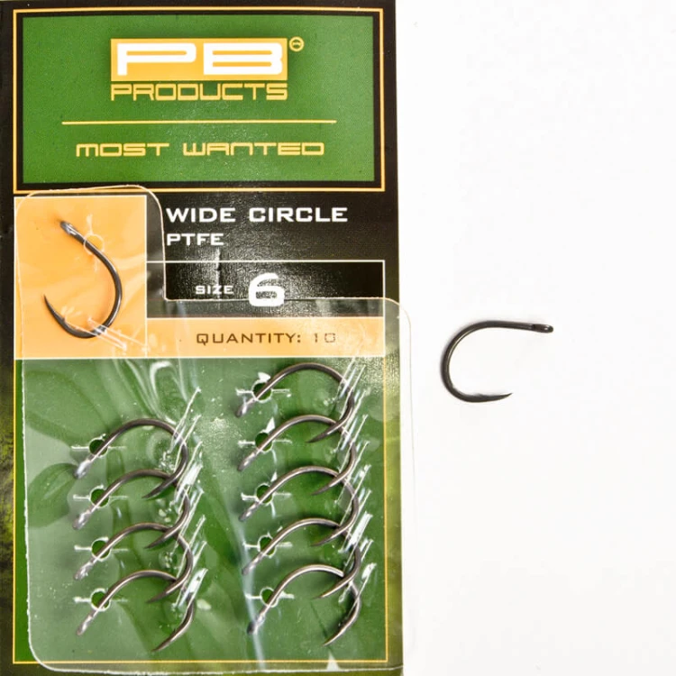 Haczyki karpiowe | PB Products | Wide Circle Hook PTFE size 6 10szt.
