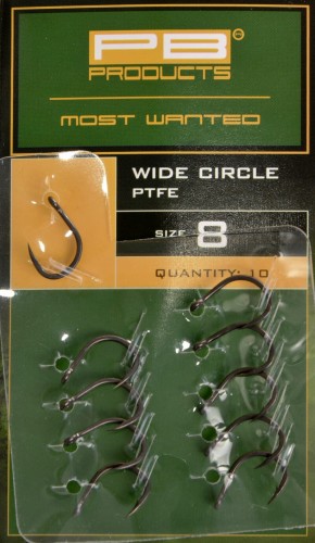 Haczyki karpiowe | PB Products | Wide Circle Hook PTFE size 8 10szt.