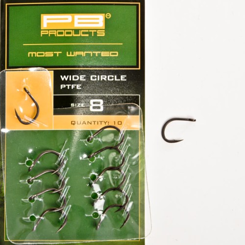 Haczyki karpiowe | PB Products | Wide Circle Hook PTFE size 8 10szt.