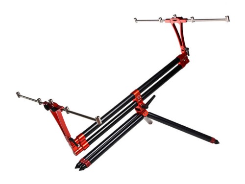 Rodpod czarny, czerwony Compact Bitubo | DAYKO | Nero Rosso 4 wędki