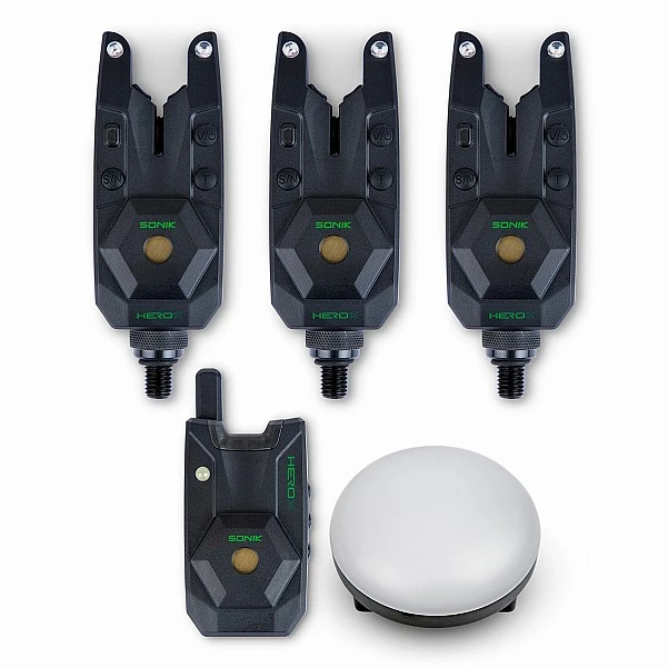 Zestaw sygnalizatorów z centralką Sonik Herox Bite Alarm set.webp