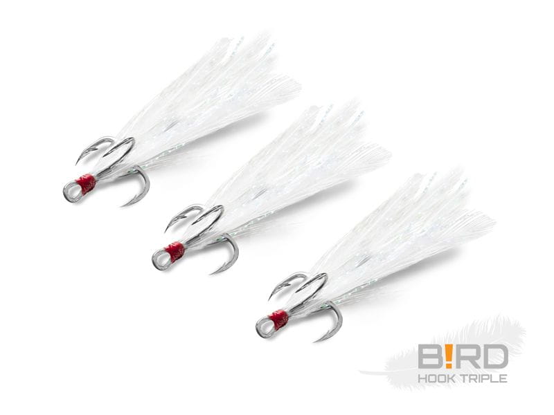 Delphin B!RD Hook TRIPLE / 3szt., biały perłowy #10