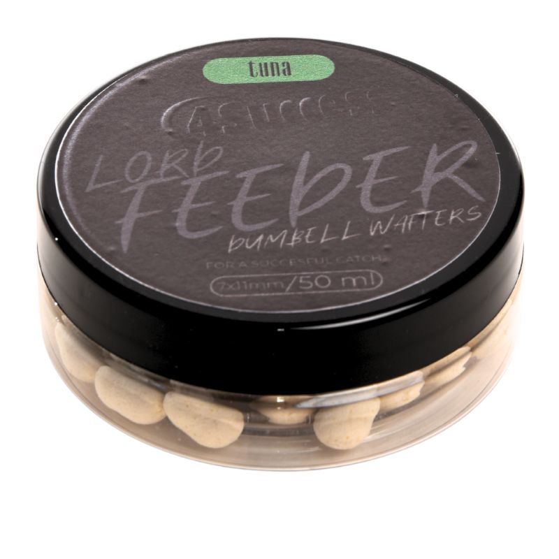 Kulki przynętowe, zbalansowane Tuńczyk | 4SUCCESS | Lord Feeder Tuna Smog Dumbell Wafters 11x7mm 50ml